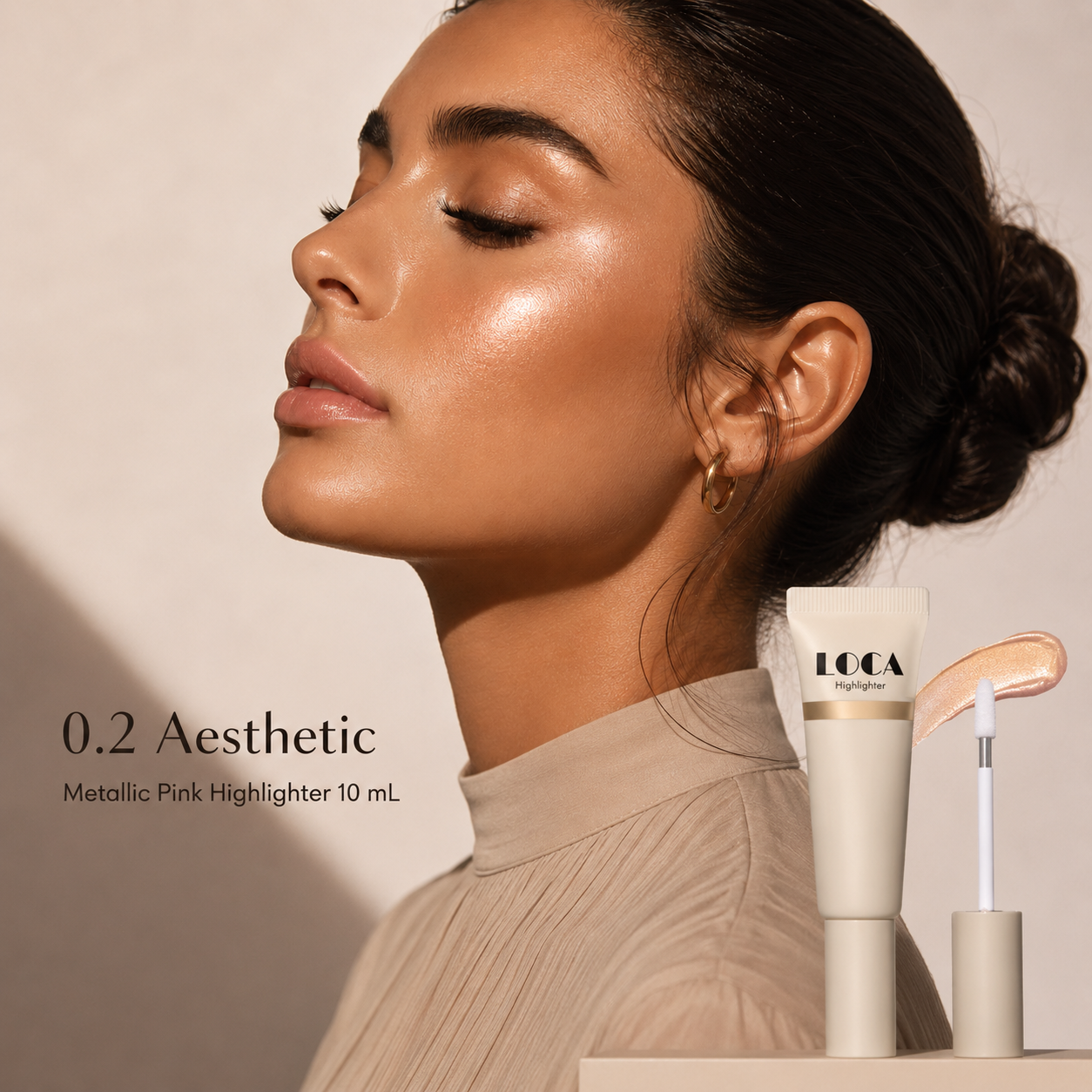 Loca 0.2 Aesthetic Metallic Pink Highlighter 10 mL - 75903