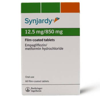 Synjardy 12.5 /850 Mg 60 Tablets - 52228