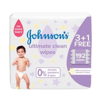 Johnson & Johnson Baby Wipes Ultimate Clean 48wipe 3+1 - 53524