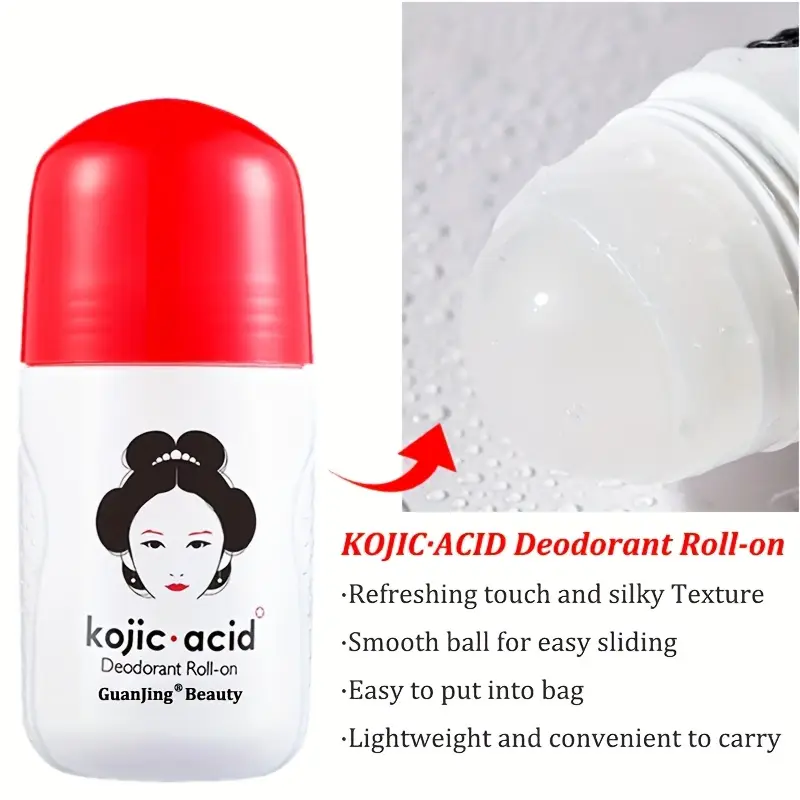 Guanjing Kojic Acid Deodorant Roll-On – Whitening 50Ml - 72355