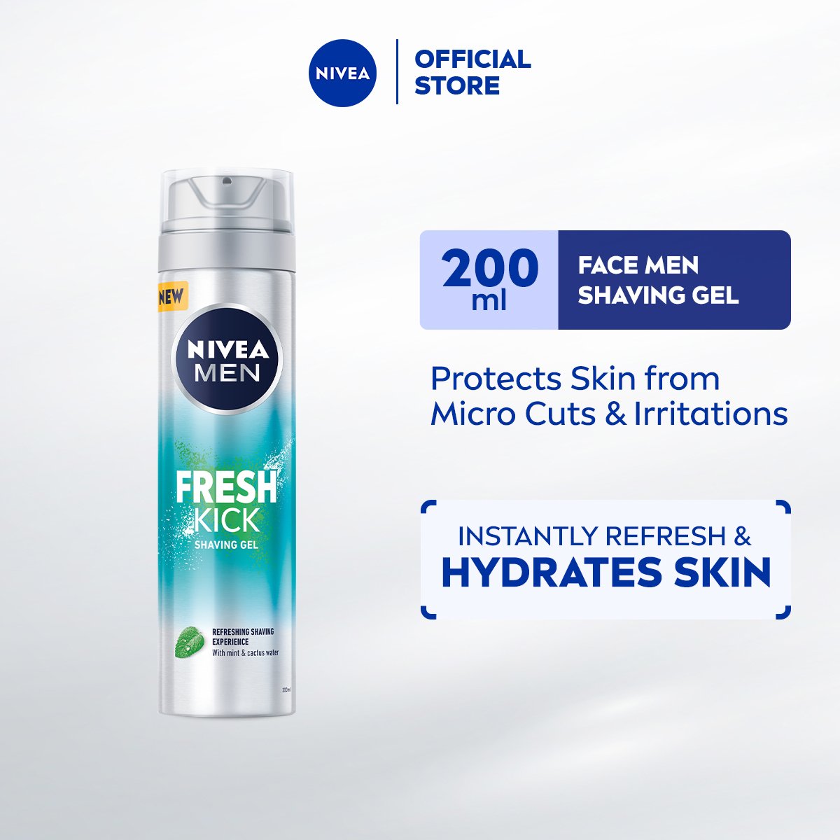 Nivea Fresh Kick Shaving Gel 200 mL - 70502
