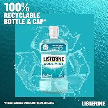 Listerine Mouth Wash 500 mL Cool Mint - 73363