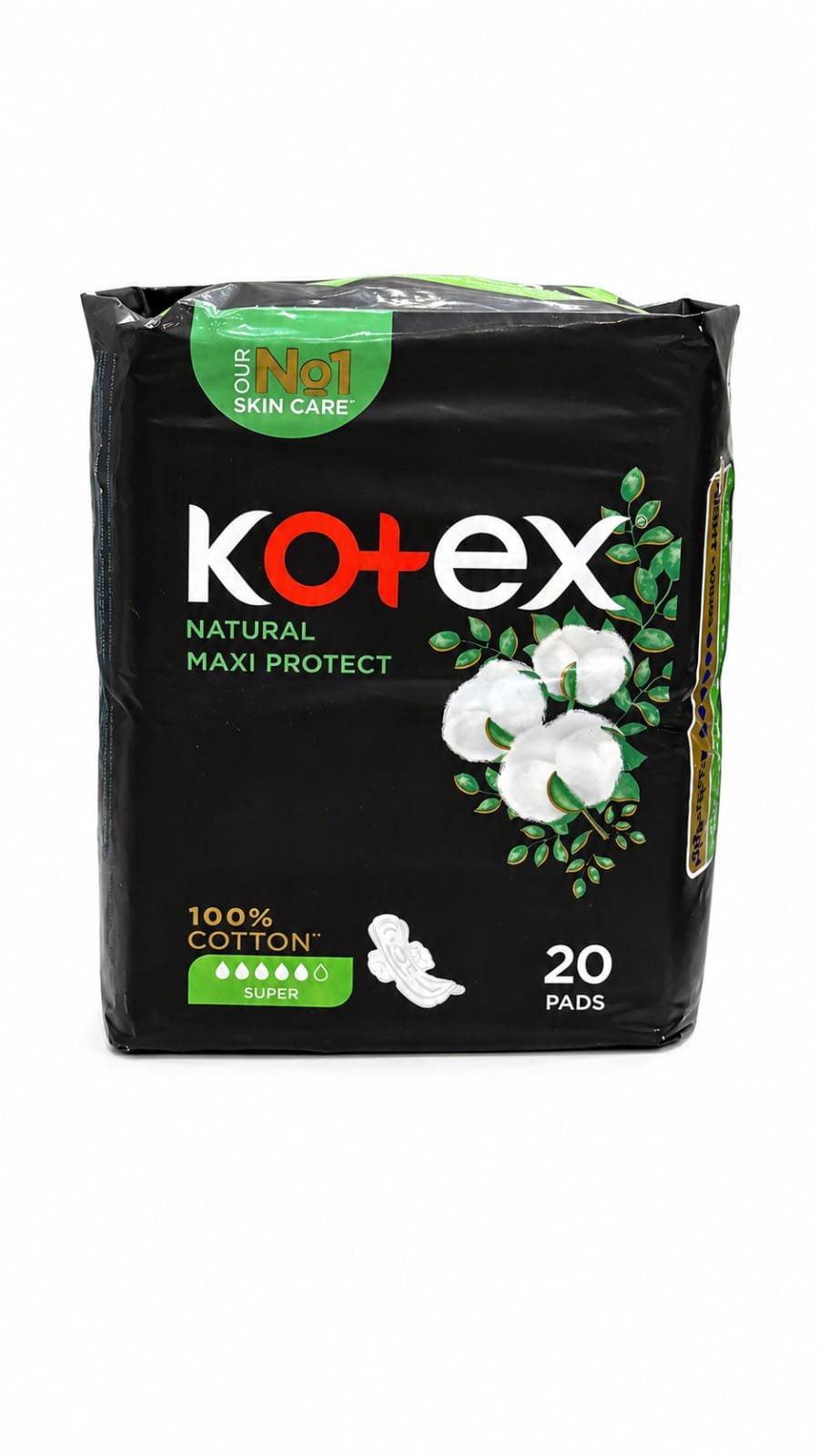 Kotex Cotton Maxi Super Feminine Pads 20 Pieces - 70303
