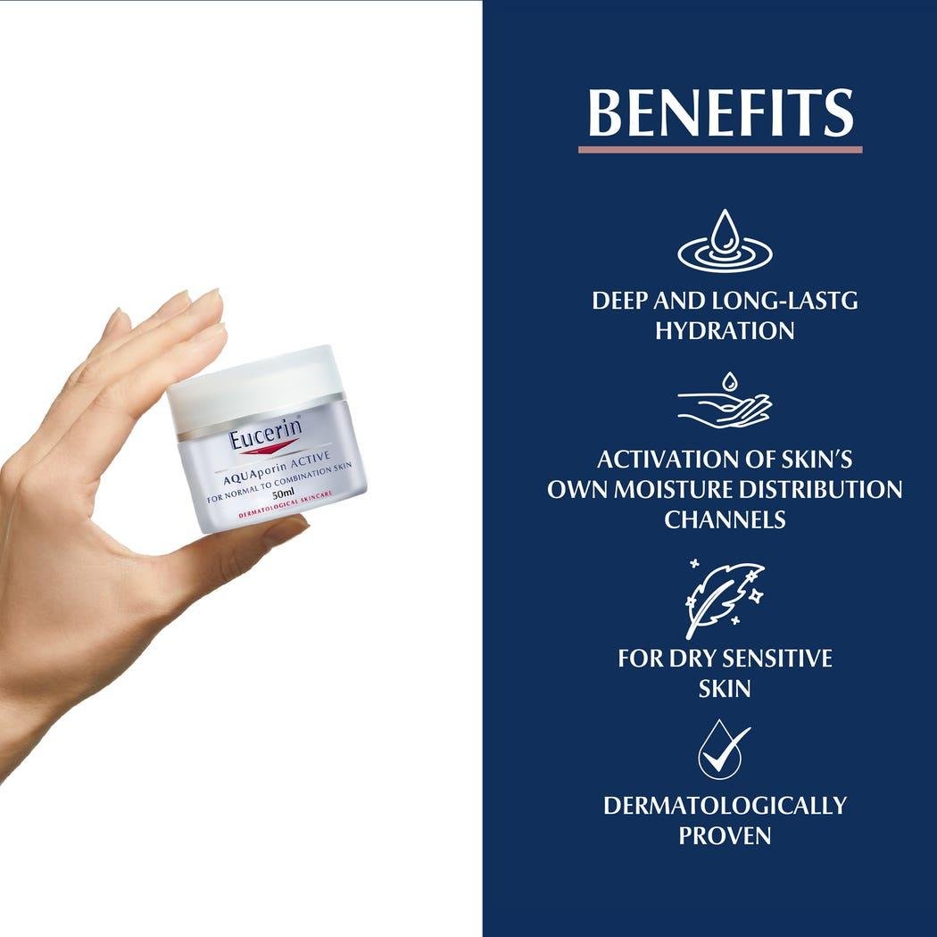Eucerin Aquaporin Cream For Normal To Combination Skin 50 mL - 72369