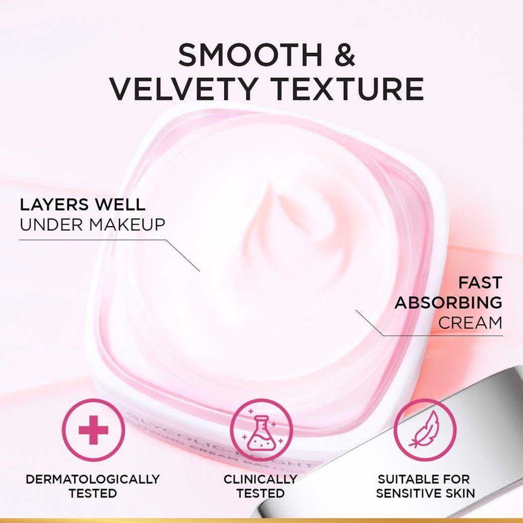Loreal Paris Glycolic Bright Glowing Day Cream With Spf17 – 50 mL - 71052