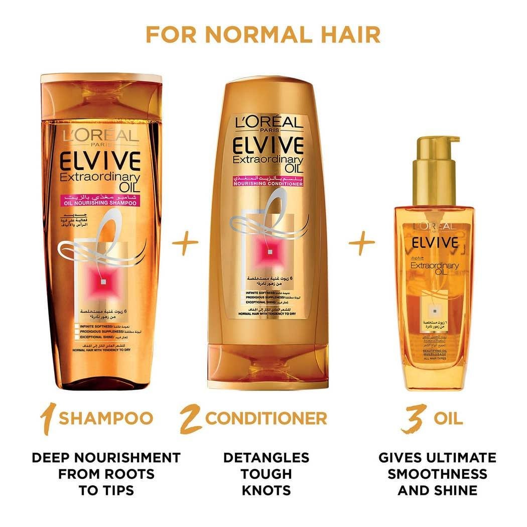 Loreal Elvive Extraordinary Oil Normall To Dry Hair Shampoo 400 mL - 73331