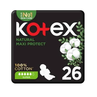 Kotex Fem Napkins Maxi Cotton 26 Pads - 58009
