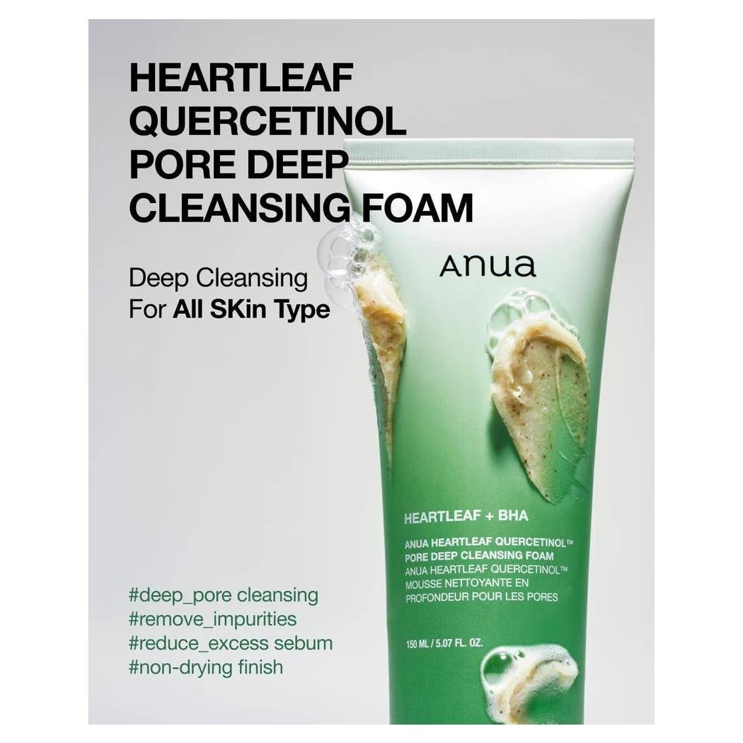 Anua Heartleaf Quercetinol Pore Deep Cleansing Foam 150 mL - 69622