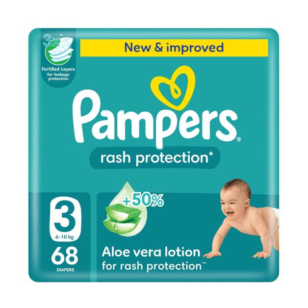 PAMPERS 3 MEGA PACK 68 DIAPERS - 64628