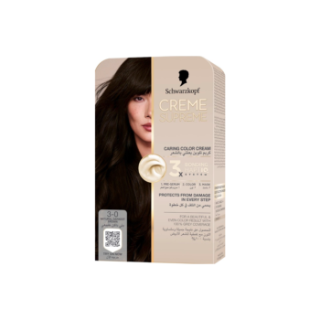 SCHWARZKOPF CREME SUPREME 3-0 NATURAL DARKEST BROWN - 65637