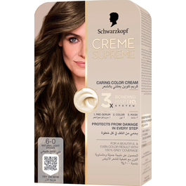 SCHWARZKOPF CREME SUPREME 6-0 NATURAL LIGHT BROWN - 65644