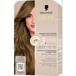 SCHWARZKOPF CREME SUPREME 7-0 NATURAL DARK BLONDE - 65648