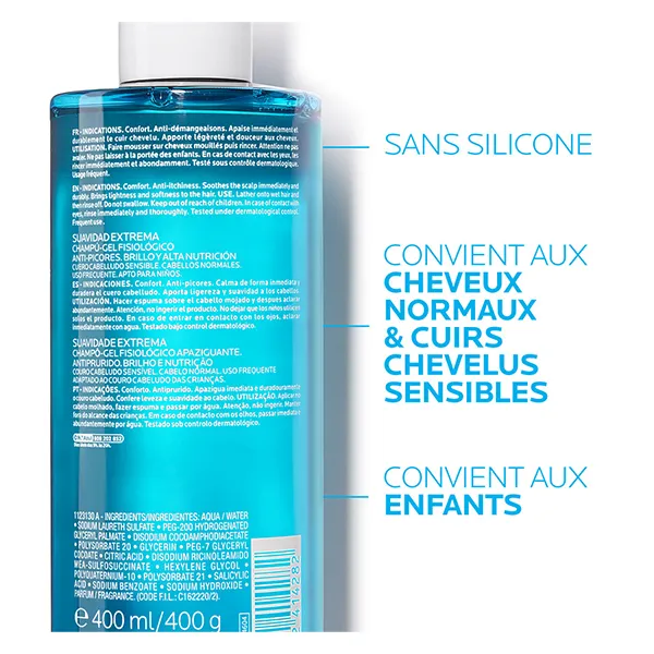La Roche Possay Kerium Physiological Soft Gel Shampoo, 400 ml - 68032