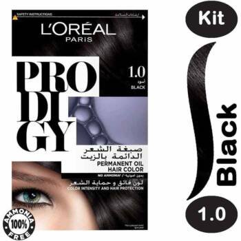L’Oreal Paris Prodigy Permanent No Ammonia Hair Color, 1.0 BLACK - 70353