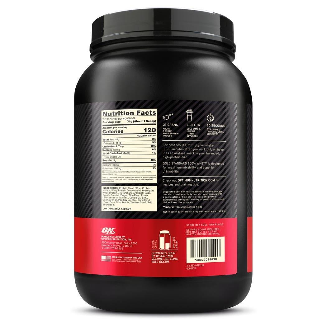 Optimum Nutrition 100% Whey Gold Standard Cookies&Cream-837Gm - 68007