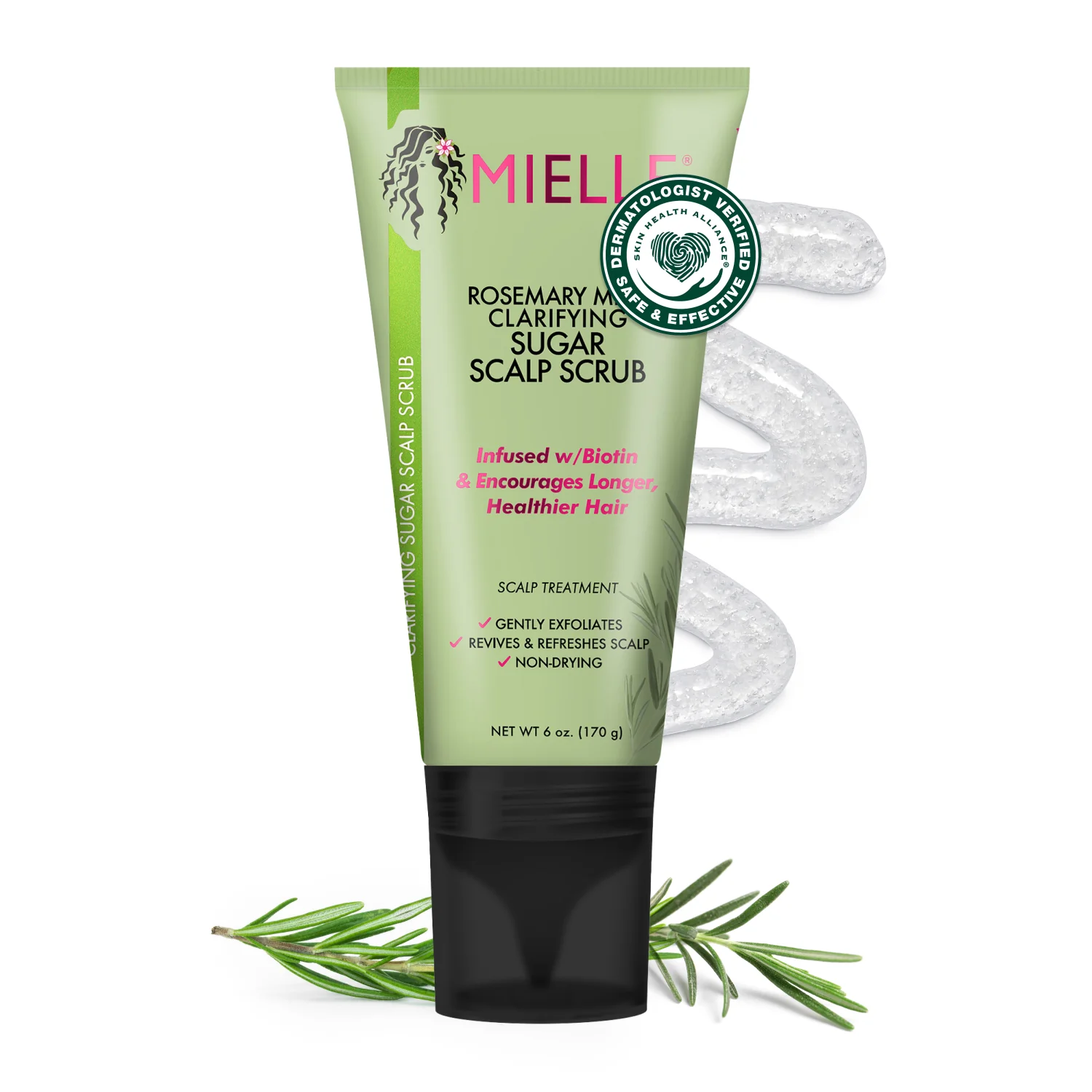 Mielle Rosemary Mint Clarifying Sugar Scalp Scrub – 170 gm - 72565