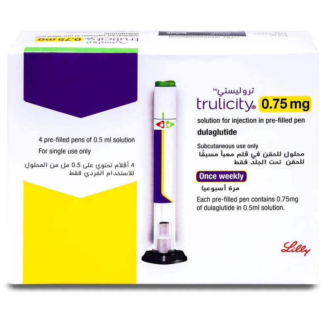 Trulicity 0.75 mg dulaglutide pre‑filled pens × 4 (refrigerated) - 71673