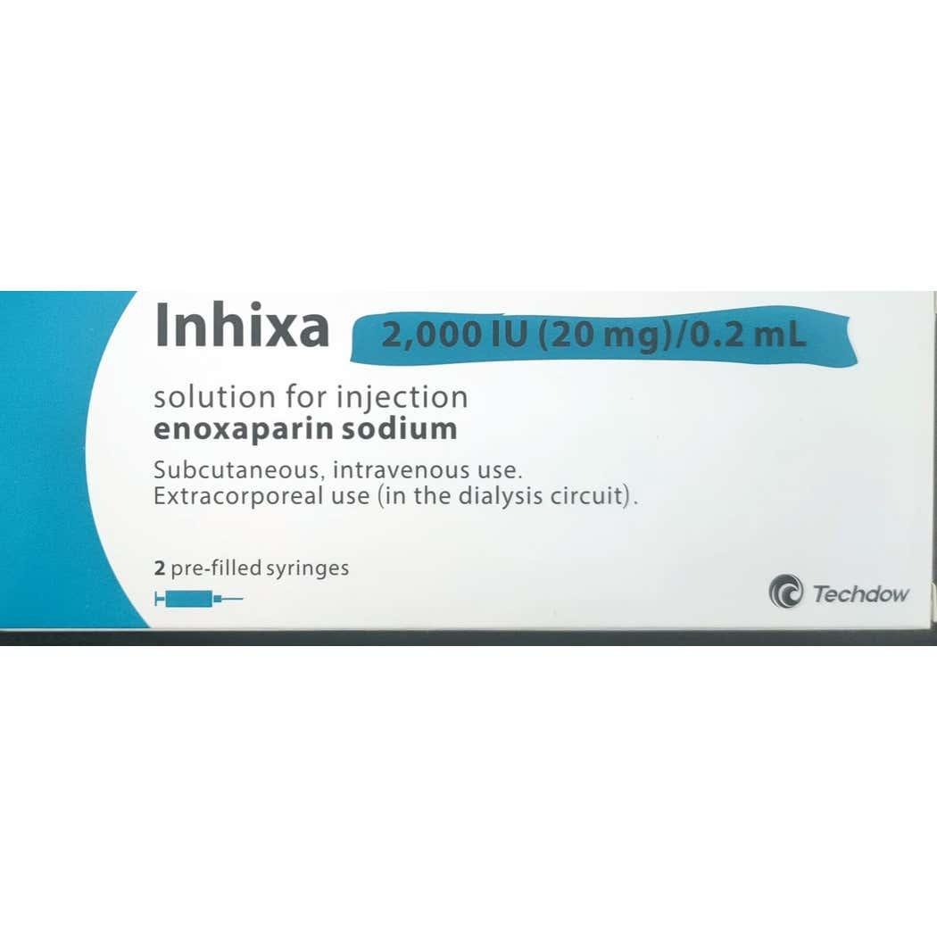 Inhixa 2000 IU enoxaparin Syringes × 2 - 71497