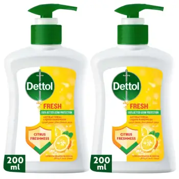 Dettol Hand Wash Fresh Citrus& Orange 25 Off 2×200 ml - 74903