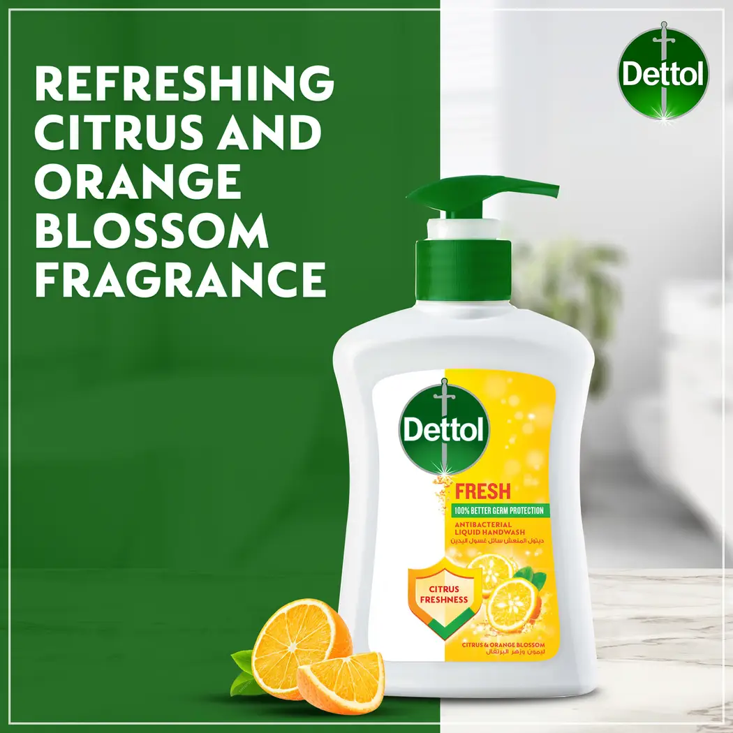 Dettol Hand Wash Fresh Citrus& Orange 25 Off 2×200 ml - 74904